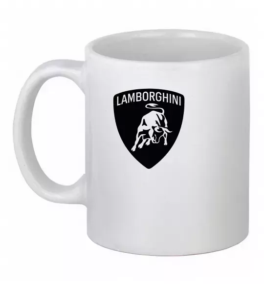 Чашка керамічна Lamborghini logo Білий фото