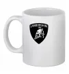 Чашка керамічна Lamborghini logo Білий фото