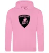 Мужская толстовка (худи) Lamborghini logo Розовый фото