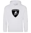 Чоловіча толстовка (худі) Lamborghini logo Сірий меланж фото