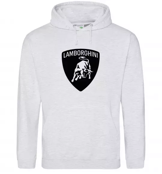 Женская толстовка (худи) Lamborghini logo Серый меланж фото