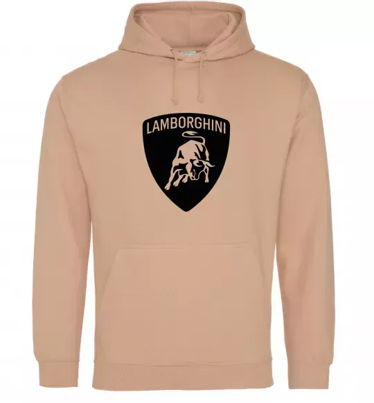Женская толстовка (худи) Lamborghini logo Песочный фото