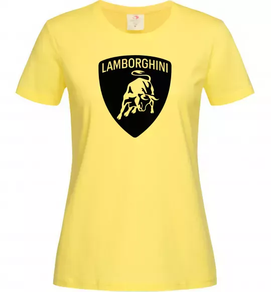 Жіноча футболка Lamborghini logo Лимонний фото