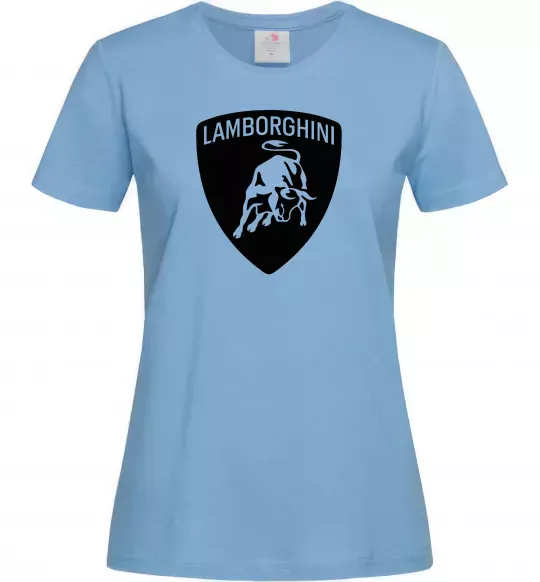 Жіноча футболка Lamborghini logo Блакитний фото
