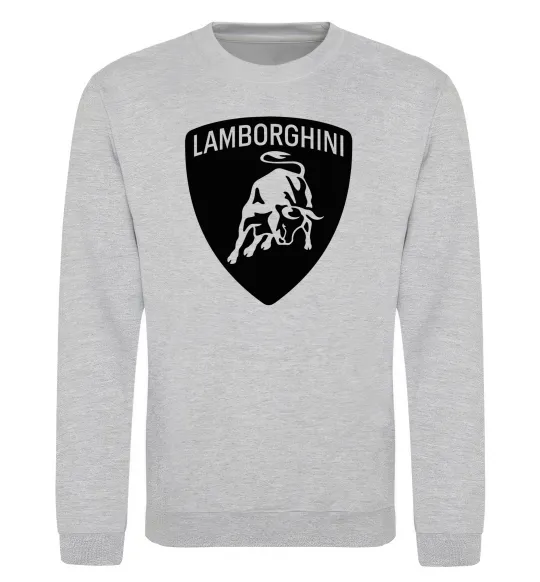 Свитшот Lamborghini logo Серый меланж фото