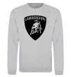 Свитшот Lamborghini logo Серый меланж фото