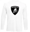 Лонгслив Lamborghini logo Белый фото