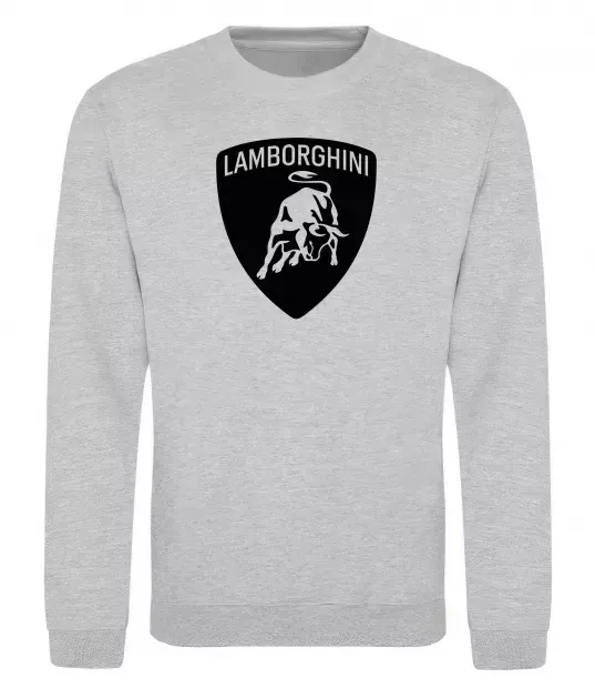 Свитшот Lamborghini logo Серый меланж фото