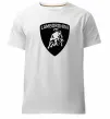 Мужская премиум футболка Lamborghini logo Белый Мужская премиум футболка Lamborghini logo Белый фото