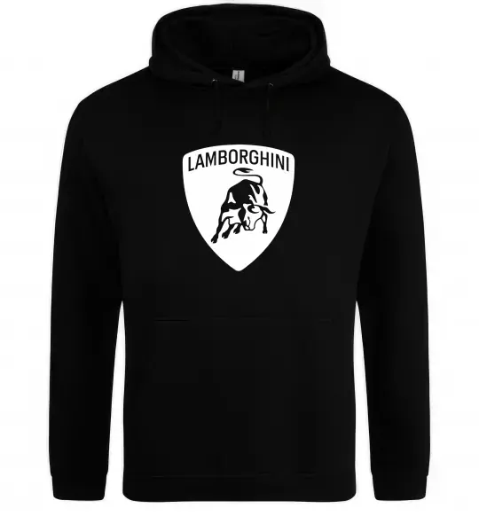 Чоловіча толстовка (худі) Lamborghini logo Чорний фото