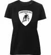 Жіноча преміум футболка Lamborghini logo Чорний фото
