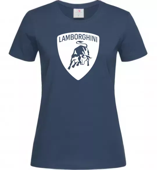 Жіноча футболка Lamborghini logo Темно-синій фото