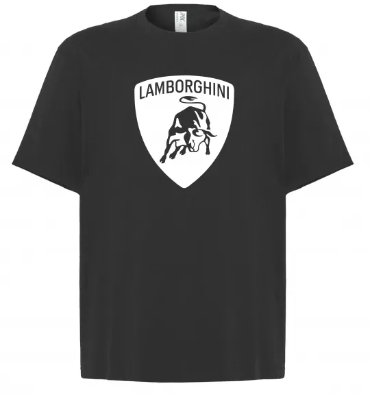 Футболка Оверсайз Lamborghini logo Чорний фото