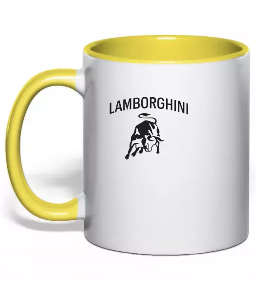 Чашка с цветной ручкой Lamborghini Солнечно желтый фото
