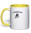 Чашка с цветной ручкой Lamborghini Солнечно желтый фото