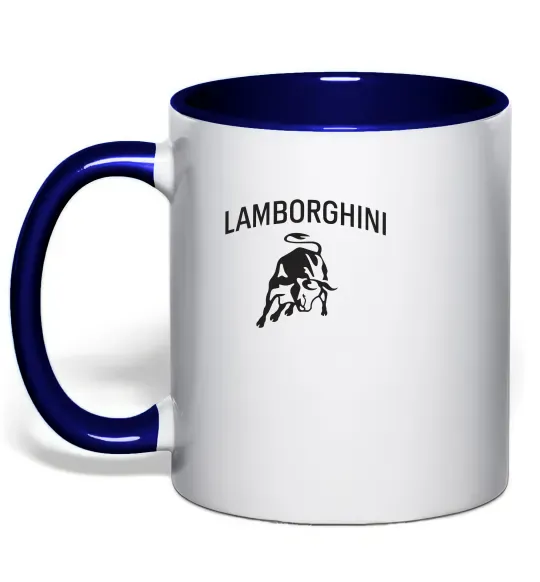 Чашка с цветной ручкой Lamborghini Глубокий темно-синий фото