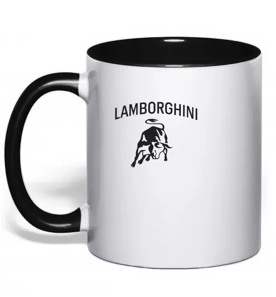 Чашка с цветной ручкой Lamborghini Черный фото