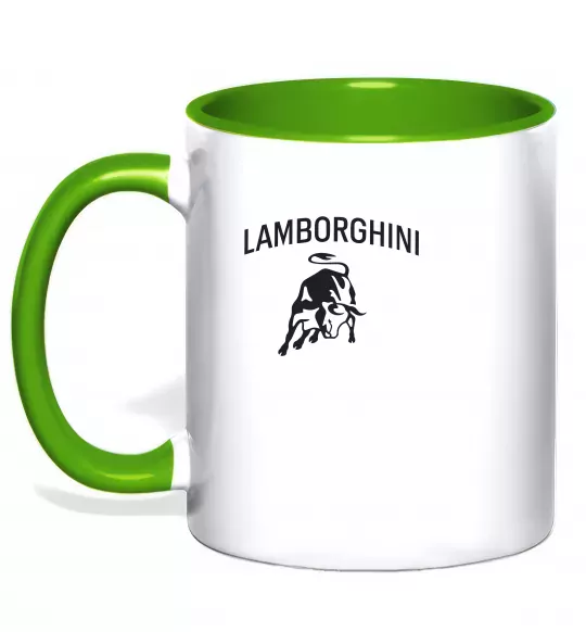 Чашка с цветной ручкой Lamborghini Зеленый фото