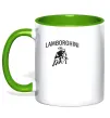 Чашка с цветной ручкой Lamborghini Зеленый фото