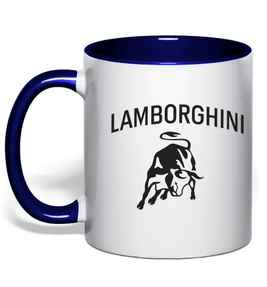 Чашка с цветной ручкой Lamborghini Глубокий темно-синий фото