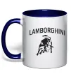 Чашка с цветной ручкой Lamborghini Глубокий темно-синий фото