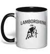 Чашка с цветной ручкой Lamborghini Черный фото
