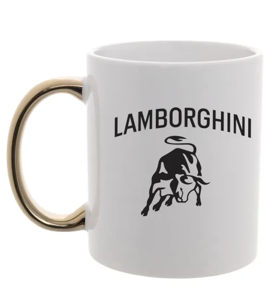 Чашка с цветной ручкой Lamborghini Золото фото