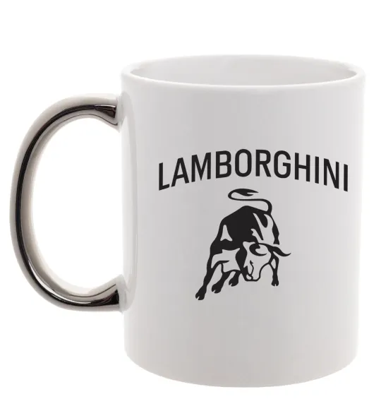 Чашка с цветной ручкой Lamborghini Серебро фото