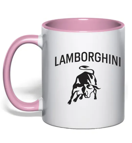 Чашка с цветной ручкой Lamborghini Нежно розовый фото