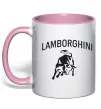 Чашка с цветной ручкой Lamborghini Нежно розовый фото