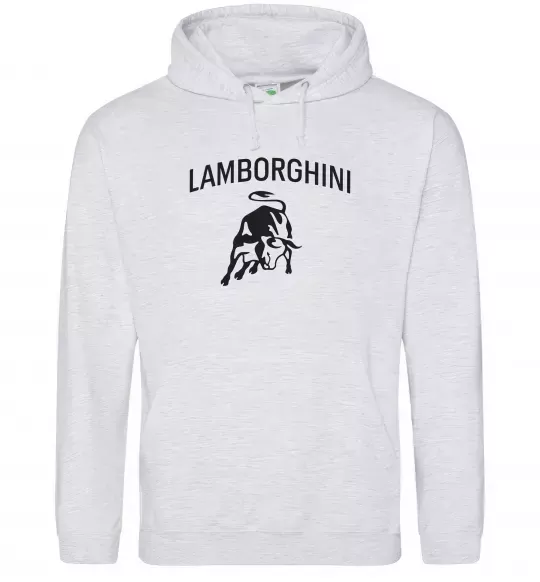 Чоловіча толстовка (худі) Lamborghini Сірий меланж фото