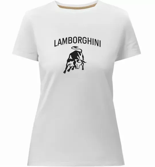 Женская премиум футболка Lamborghini Белый фото