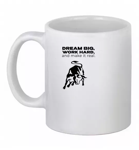 Чашка керамическая Make it real Белый фото