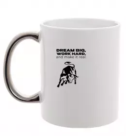 Чашка с цветной ручкой Ламба Голубой фото