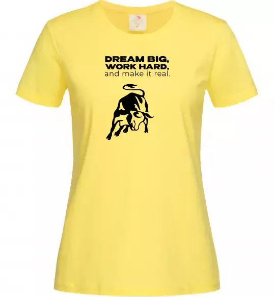 Жіноча футболка Make it real Лимонний фото