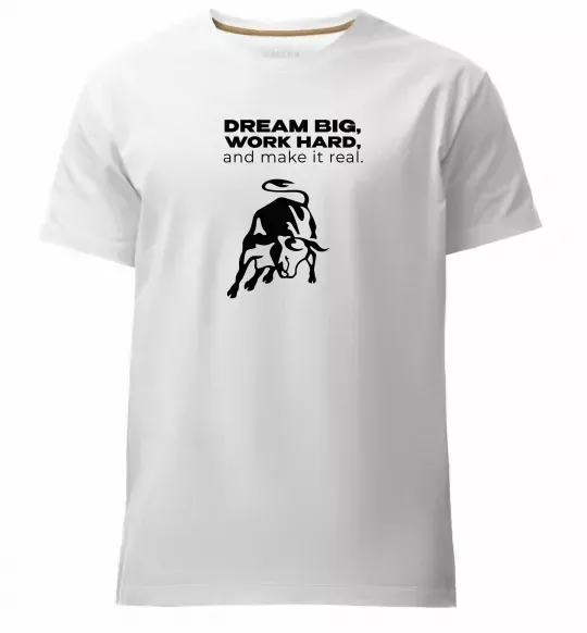 Мужская премиум футболка Make it real Белый фото