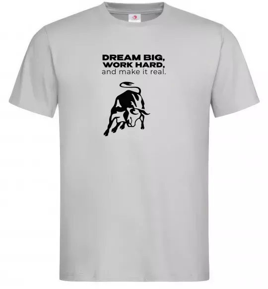 Чоловіча футболка Make it real Сірий фото