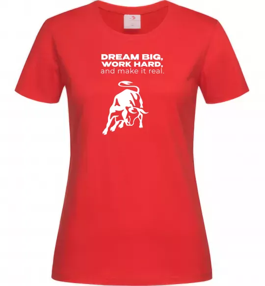 Жіноча футболка Make it real Червоний фото