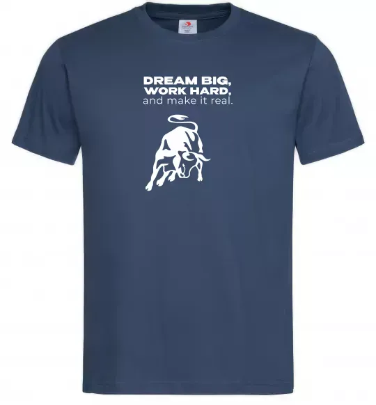 Чоловіча футболка Make it real Темно-синій фото