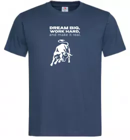 Мужская футболка Make it real Темно-синий фото