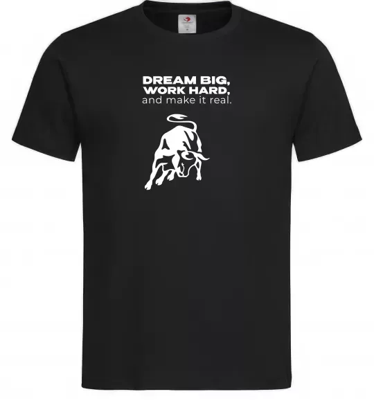 Чоловіча футболка Make it real Чорний фото