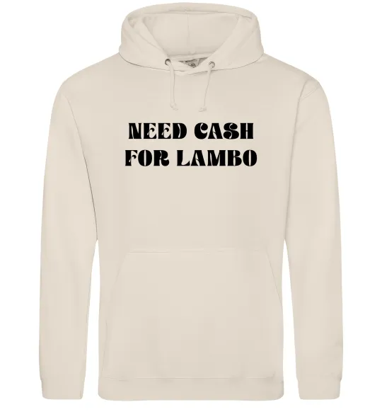 Мужская толстовка (худи) Need cash for lambo Таш фото