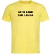 Чоловіча футболка Need cash for lambo Лимонний Чоловіча футболка Need cash for lambo Лимонний фото