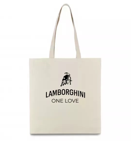 Еко-сумка Lamborghini one love Бежевий фото