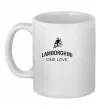 Чашка керамічна Lamborghini one love Білий фото