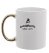 Чашка с цветной ручкой Lamborghini one love Золото фото