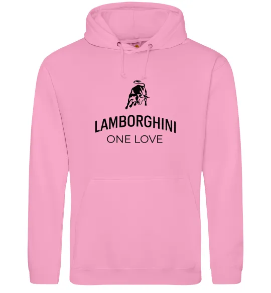Женская толстовка (худи) Lamborghini one love Розовый фото