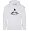 Женская толстовка (худи) Lamborghini one love Серый меланж фото