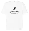 Футболка Оверсайз Lamborghini one love Белый фото