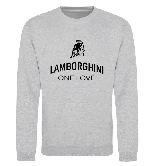 Свитшот Lamborghini one love Серый меланж фото